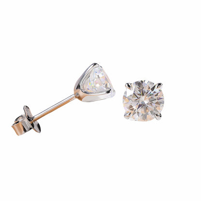 1 ct Round Moissanite Earrings Studs